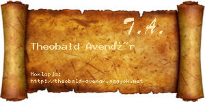 Theobald Avenár névjegykártya